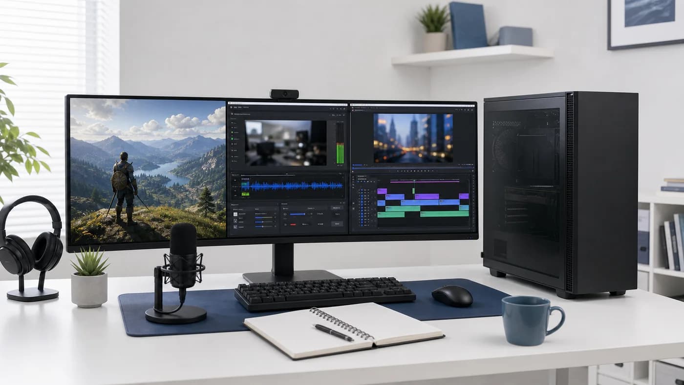 ゲーム、配信、動画編集の用途を同時に想定したゲーミングPC作業環境